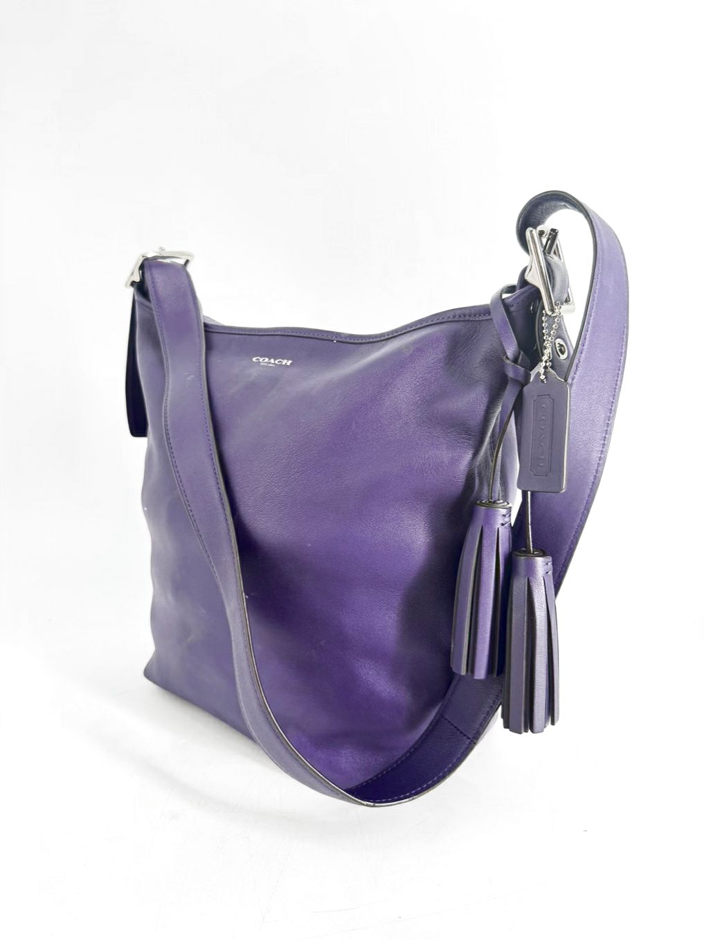 COACH Legacy Eggplant Leather Purse