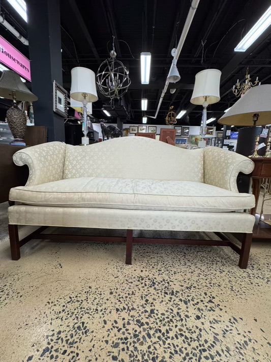 HICKORY CHAIR Pale Yellow Chippendale Sofa