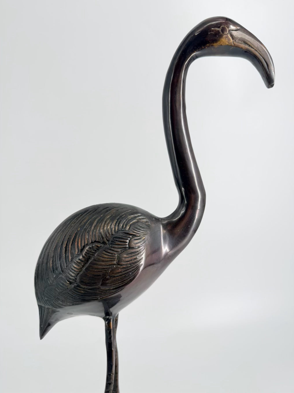 Gray Metal Pair Of Herons Figures