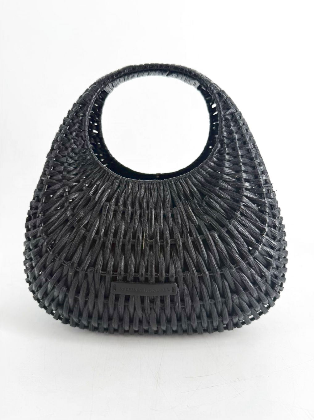 LOEFFLER RANDALL Black Wicker Purse