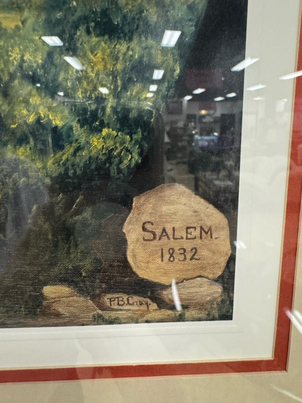 PB GRAY Old Salem Framed Print