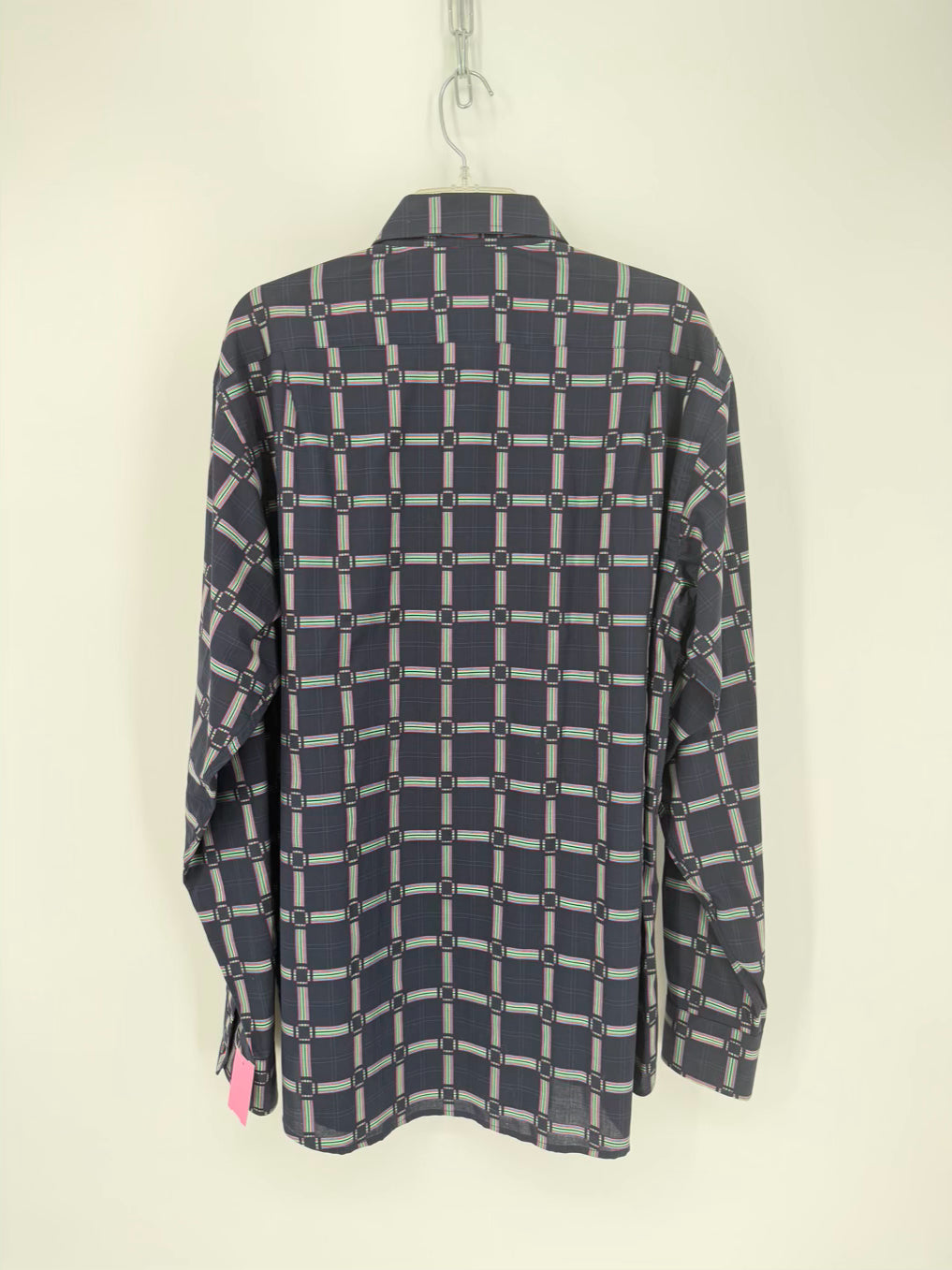 VISCONTI BLACK Size XL Black Print Long Sleeve Shirt NWT
