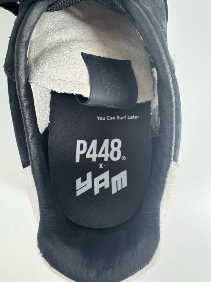 P448 x YAM Size 42 Black Suede Sneakers
