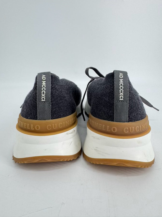 BRUNELLO CUCINELLI Size 42 Gray Mesh Sneakers