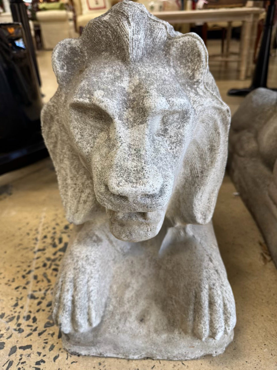 Gray Concrete Pair of Lions