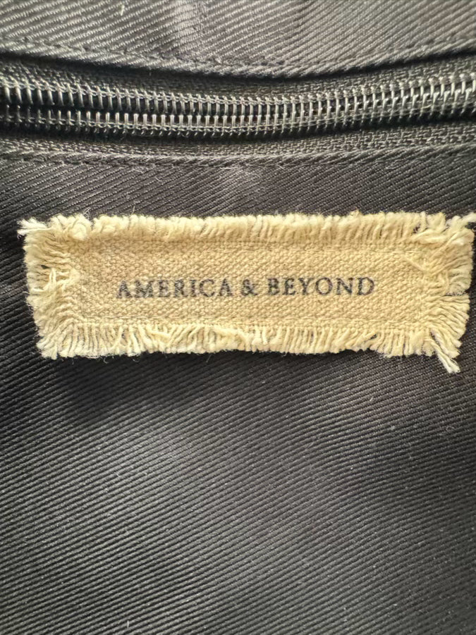 AMERICA & BEYOND Black & Multicolor Tweed Crossbody Bag NWT