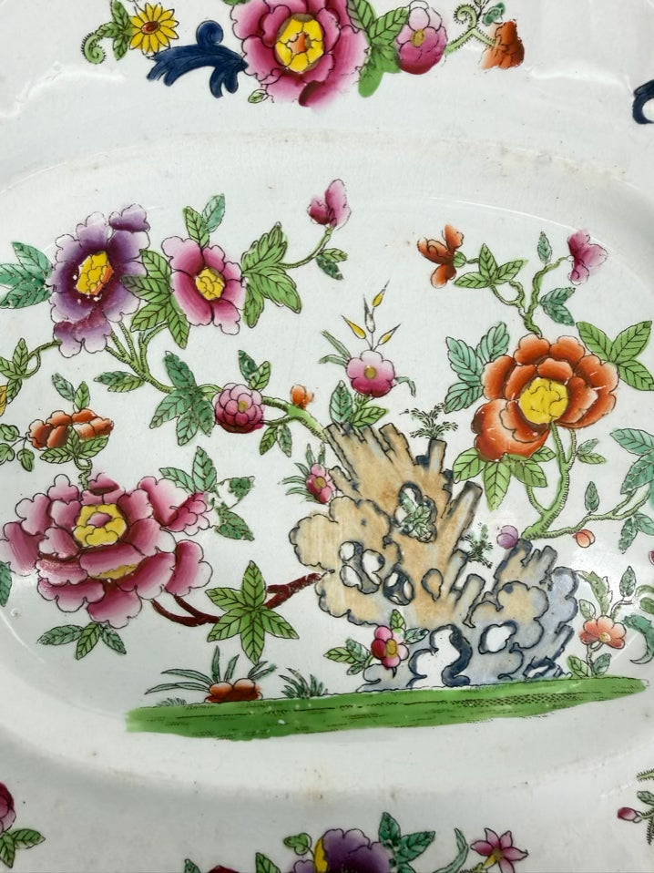 MINTON Porcelain Indian Tree Transfer Ware Platter
