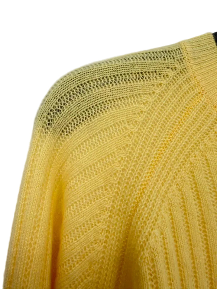 FRAME The Cashmere Sunbeam Wmn's Size S Canary Cashmere Sweater NWT