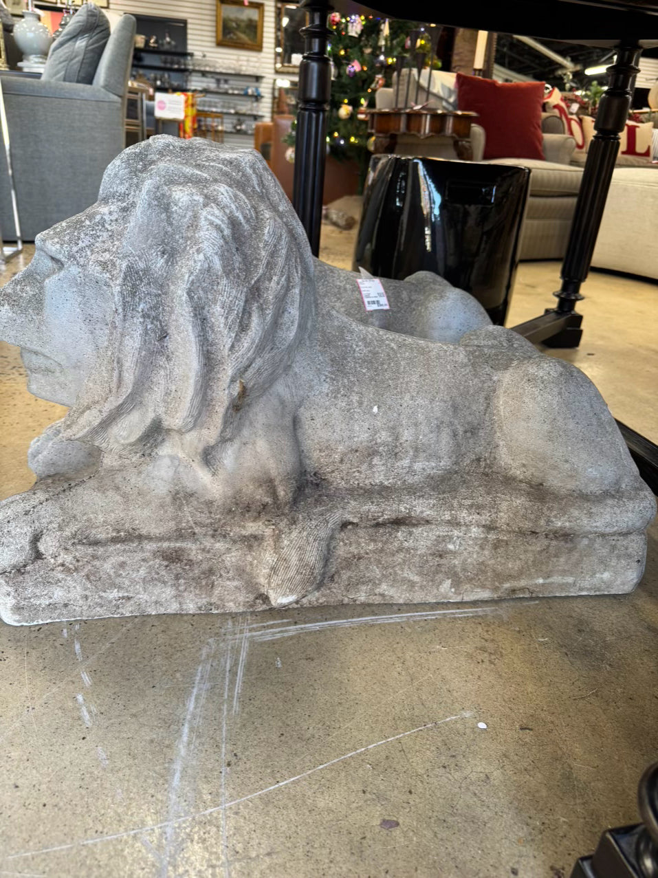 Gray Concrete Pair of Lions