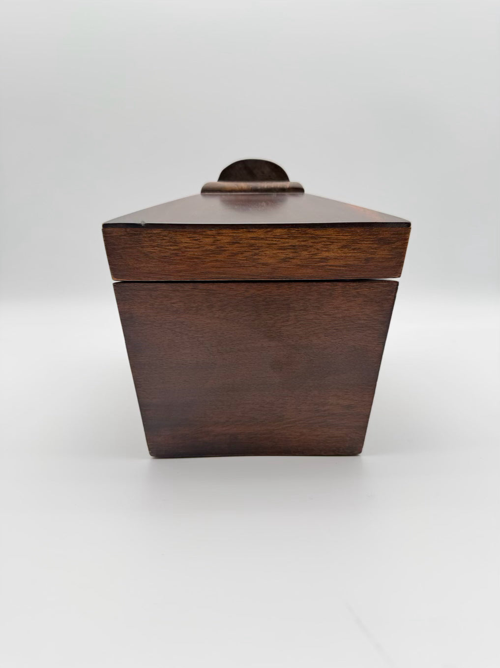 PLANTATION MAHOGANY Brown Wood Tea Caddy Box