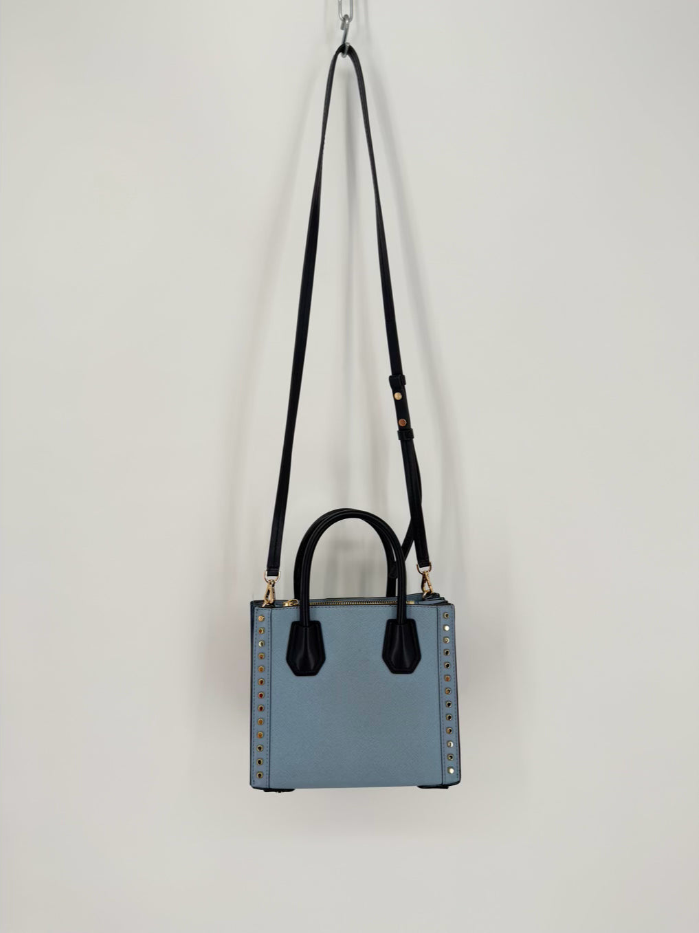 MICHAEL KORS Blue Leather Studded Purse