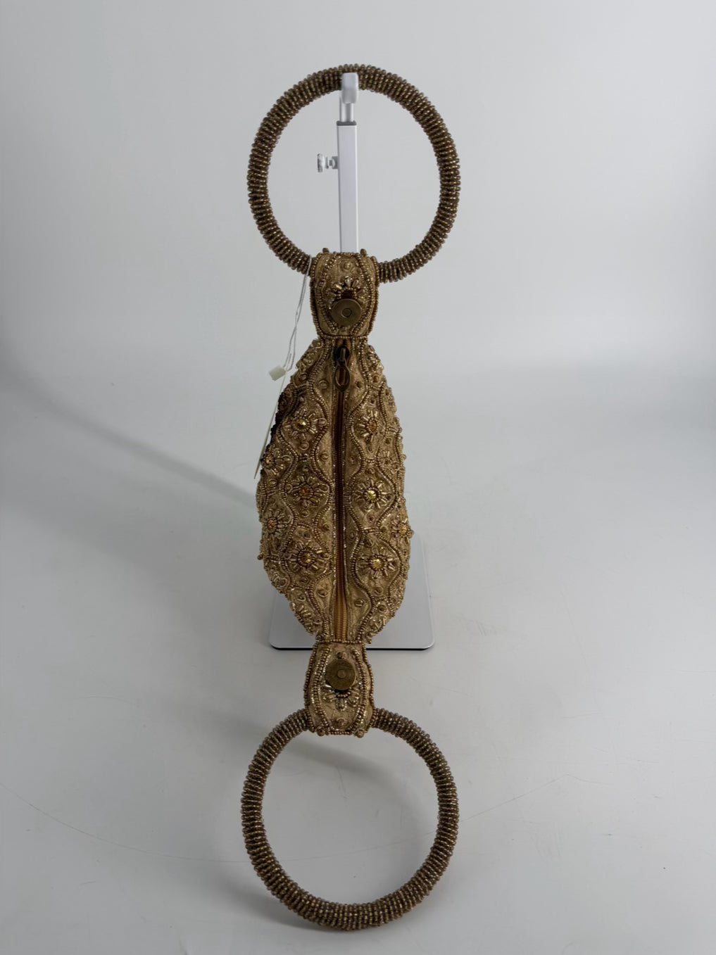 DAVID JEFFERY Gold Beaded Evening Bag NWT