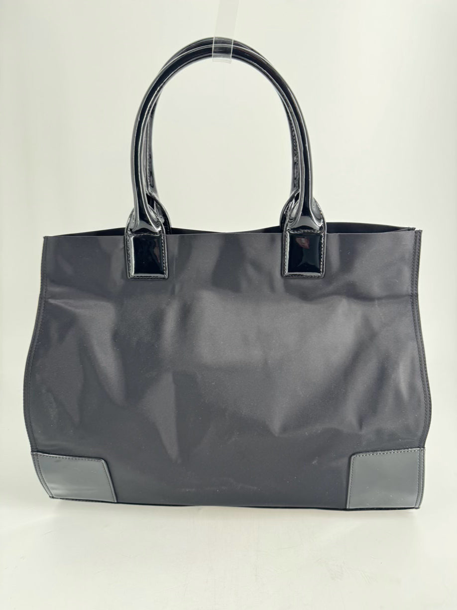 TORY BURCH Black Nylon Logo Tote Bag