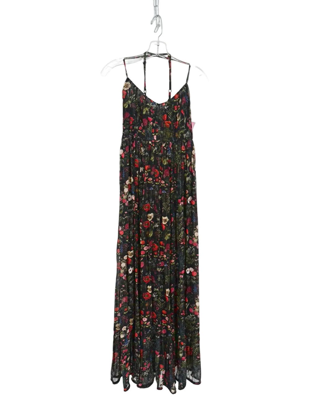PAYAL JAIN Size Wmn's XS Black Print Floral Maxi-Dress NWT
