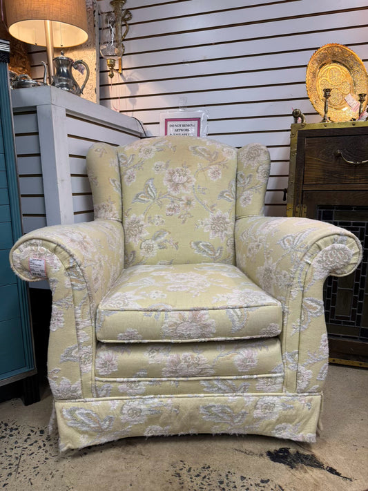 VINTAGE Yellow Floral Chair