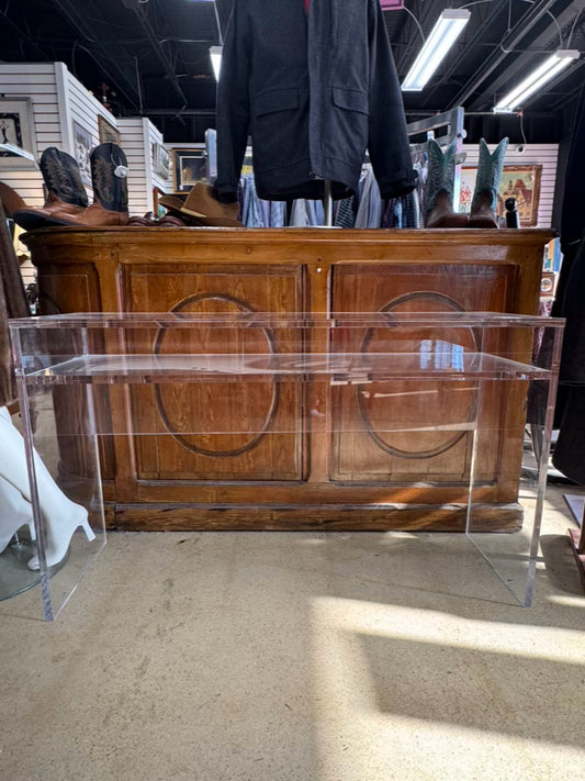 Clear Lucite Desk w/ Shelf