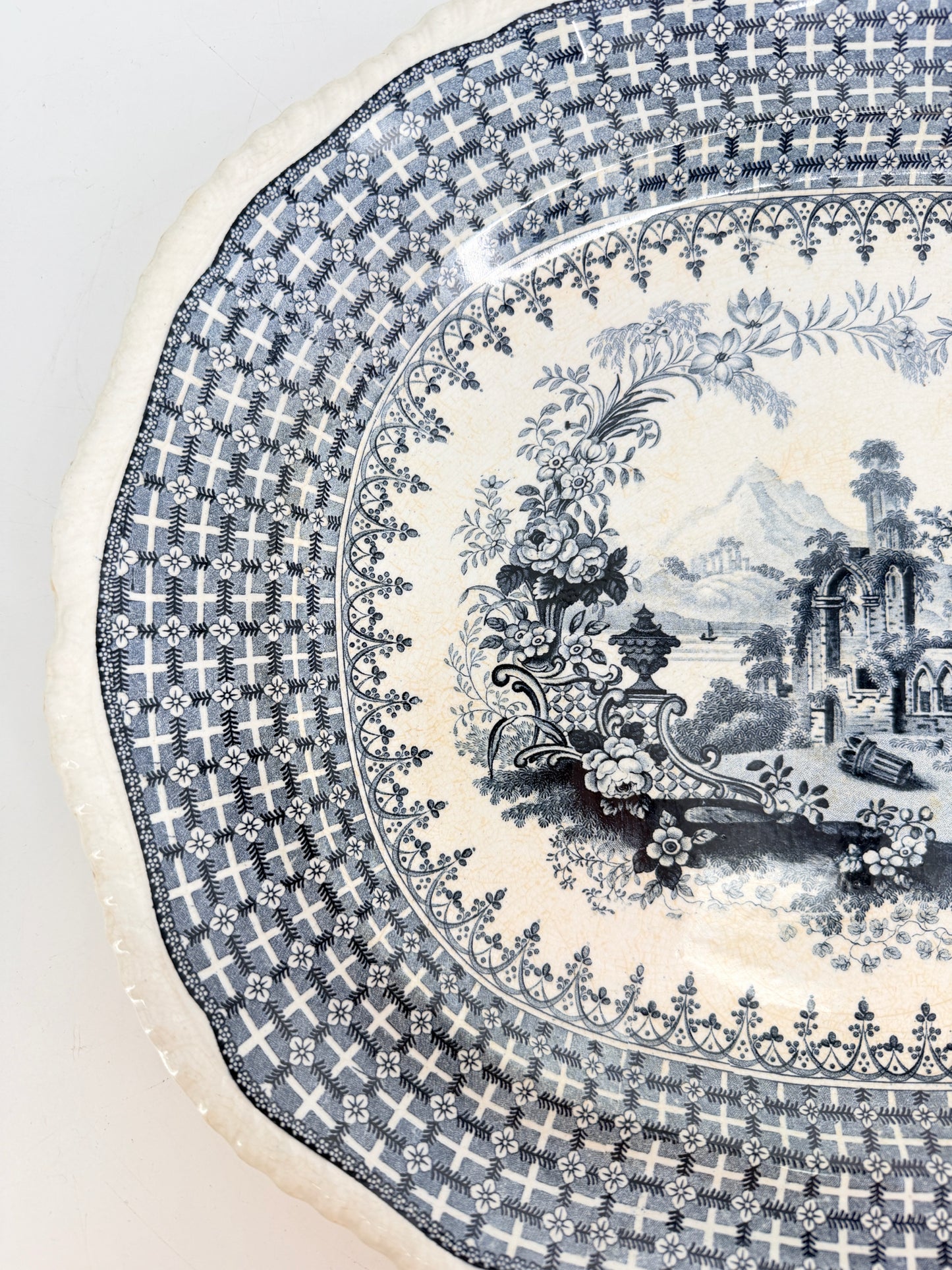 MINTON Blue & White Porcelain Platter