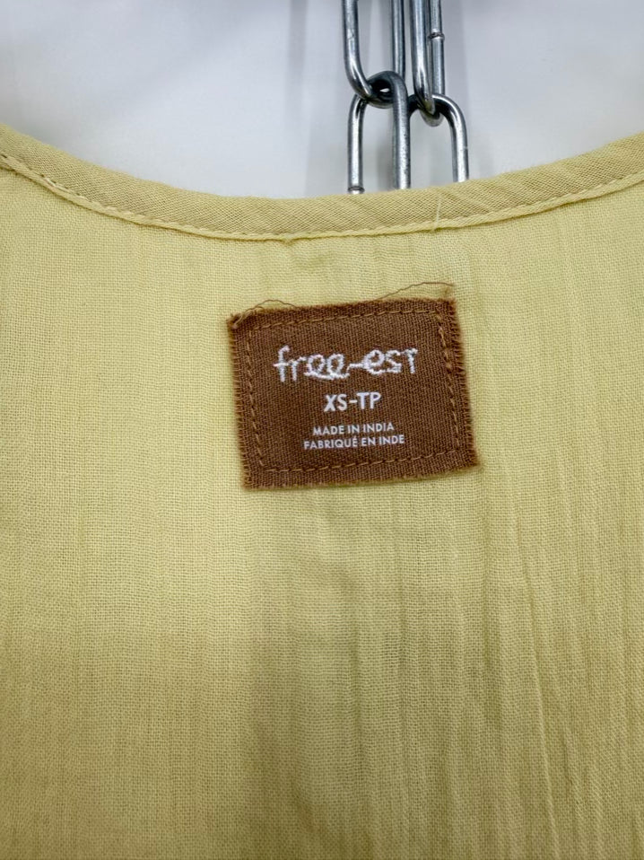 FREE-EST Wmn's Size XS Pale Yellow 2 Piece Set NWT
