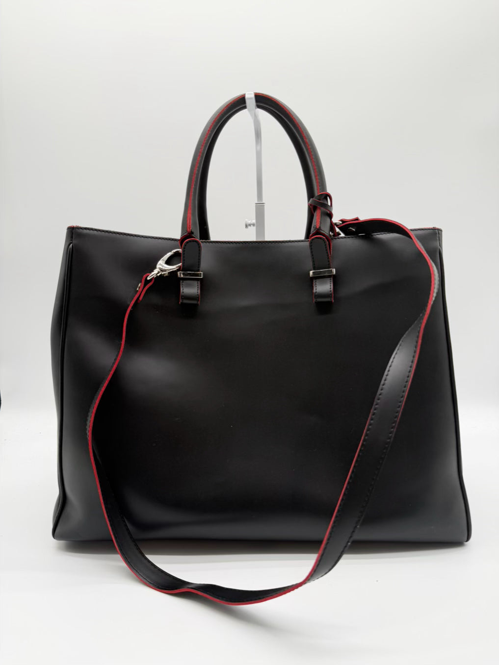 VARRIALE Black Leather Tote Bag