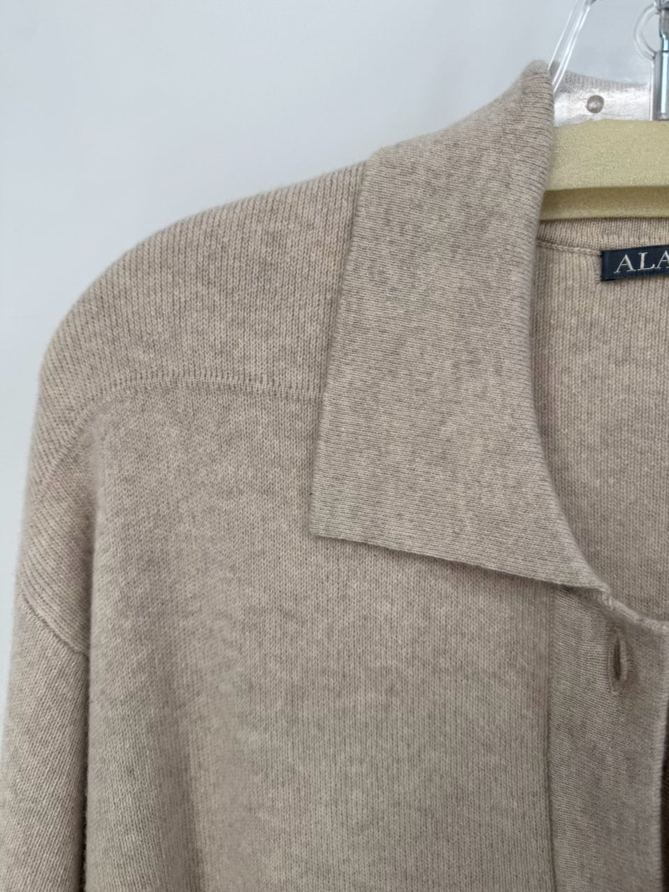 ALASHAN Size XL Sand Merino Wool Cardigan NWT