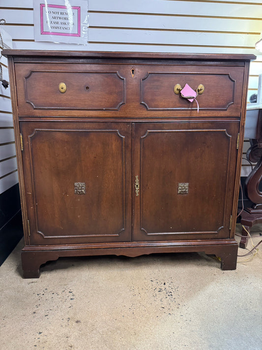 VINTAGE Wood Chest Convertible to Fold-Down Desk
