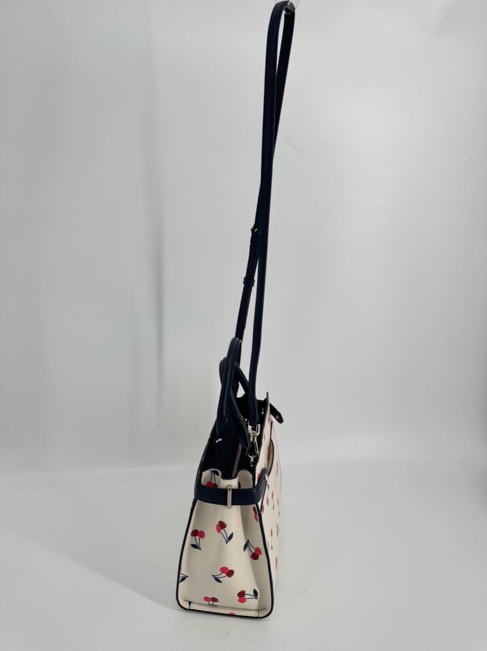 KATE SPADE Cream, Pink & Blue Leather Cherries Purse