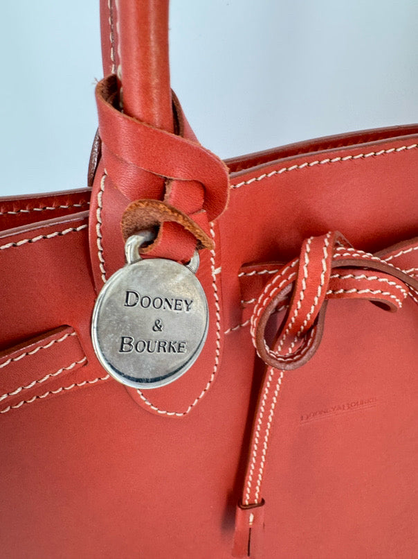 DOONEY & BOURKE Rust Leather Alto Tassel Tote Bag