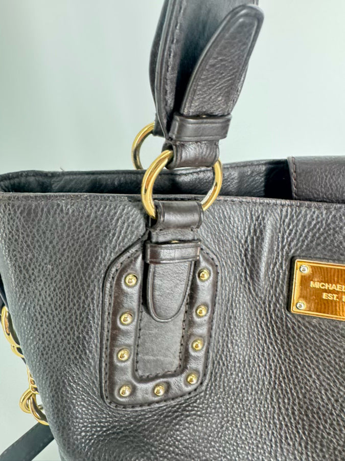 MICHAEL KORS Chocolate Leather Purse