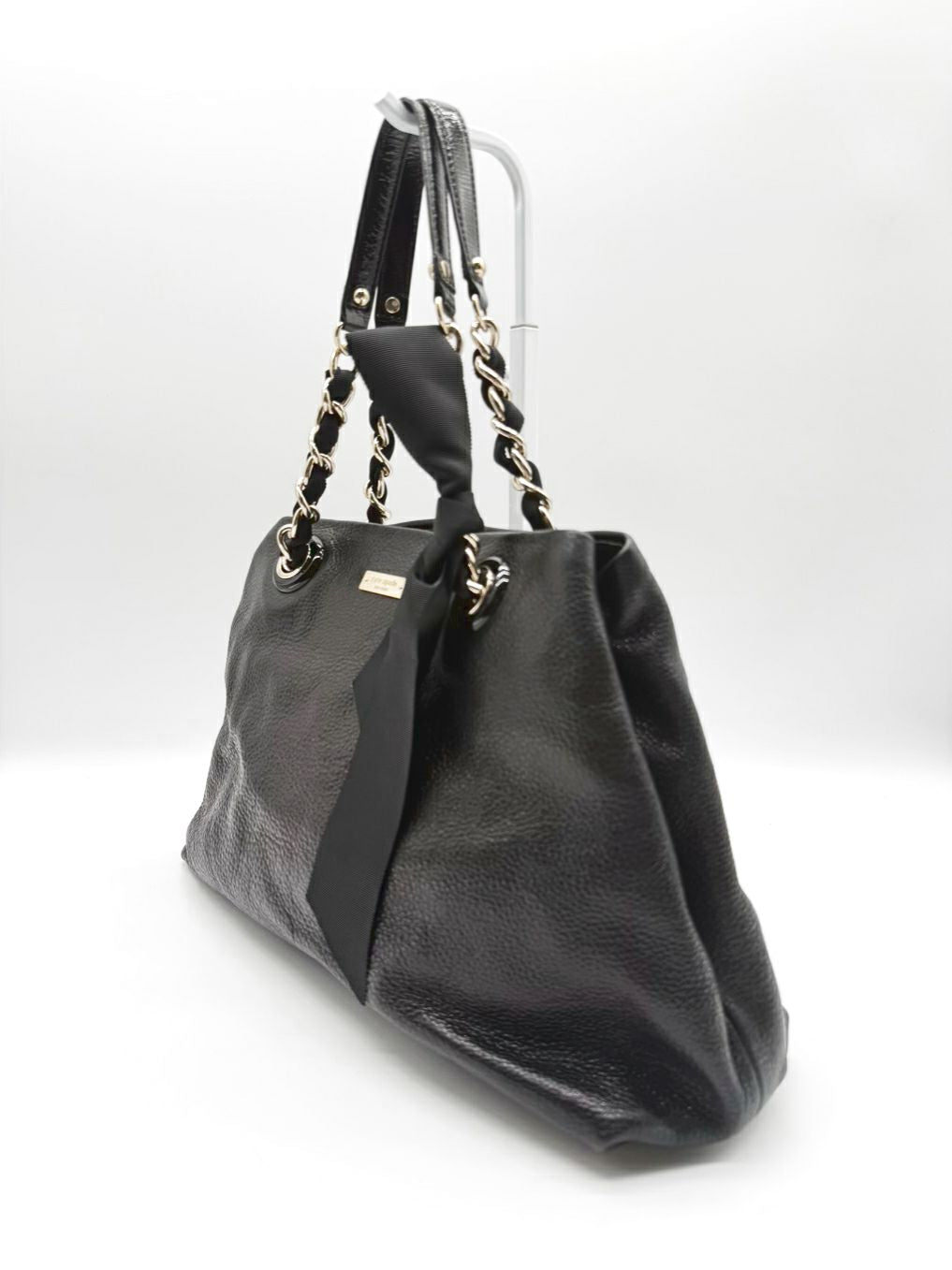 KATE SPADE Bow Regard Maryanne Black Leather Tote