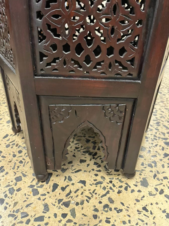Wood Moroccan Style Occasional Table