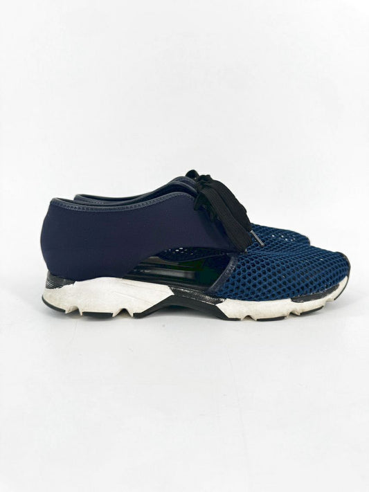ALL BLACK Size 40 Navy & Black Mesh Sneakers