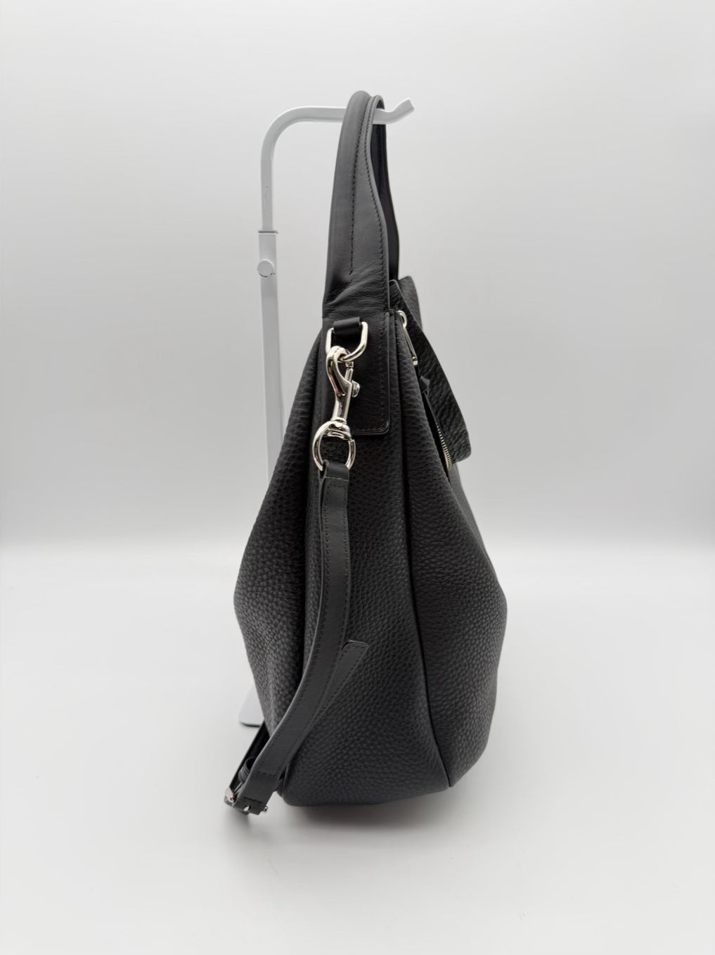 COACH Black Leather Hobo Bag