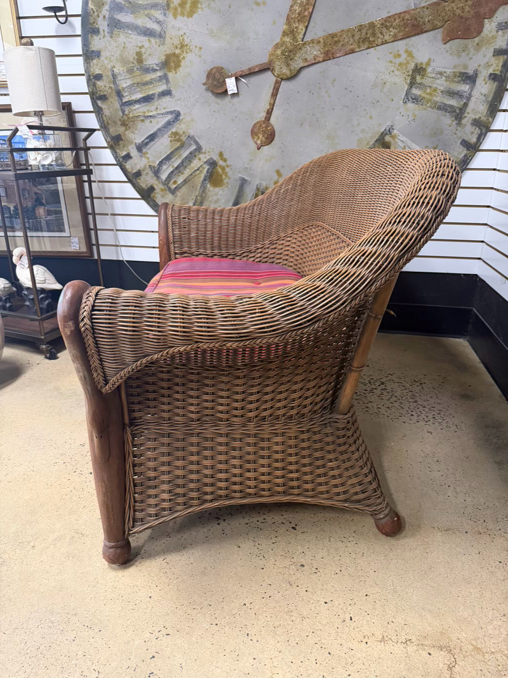VINTAGE Natural Wicker Outdoor Patio Set w/ Cushions
