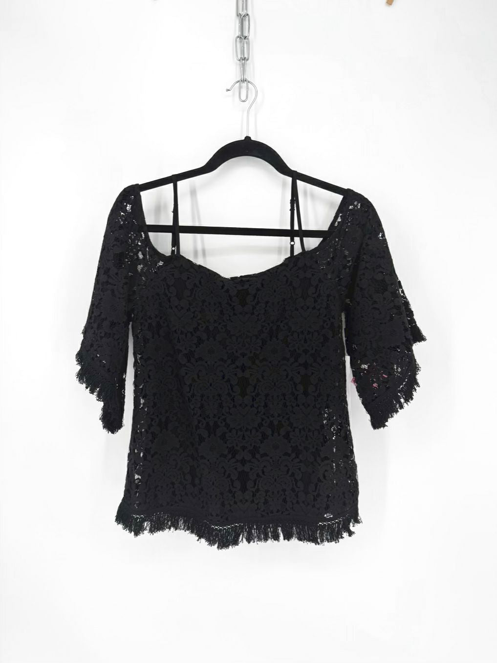 BAILEY 44 Wmn's Size XS Black Lace Knit Top NWT