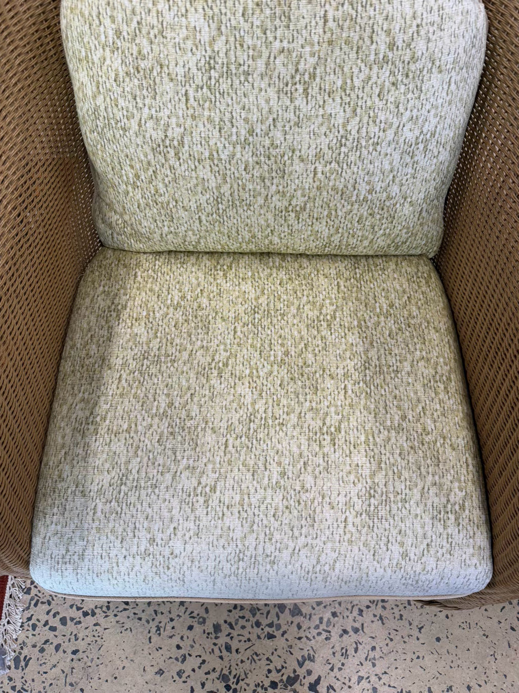 LOYD LOOM Carmel Wicker Pair Swivel Outdoor Chairs w/ Cushions