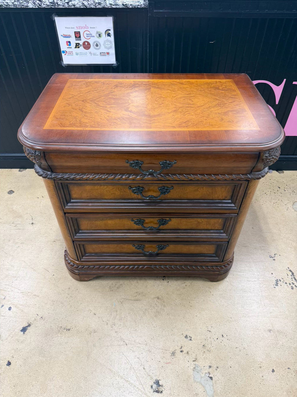 ASPEN HOME Medium Dark Wood 3 Drawer Chest