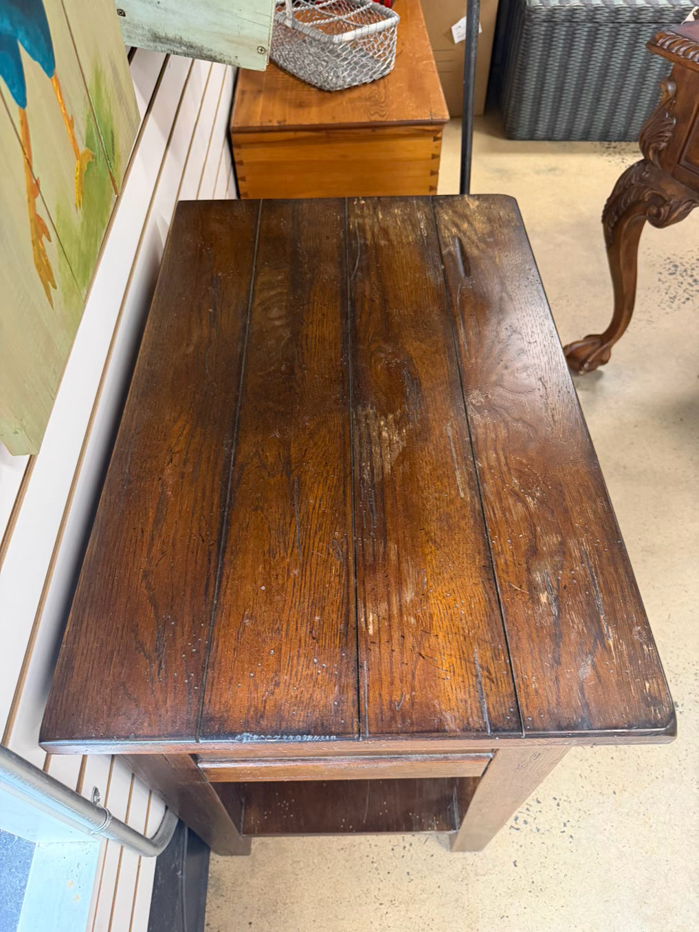 BROYHILL Dark Wood Attic Heirlooms End Table  w/ Drawer