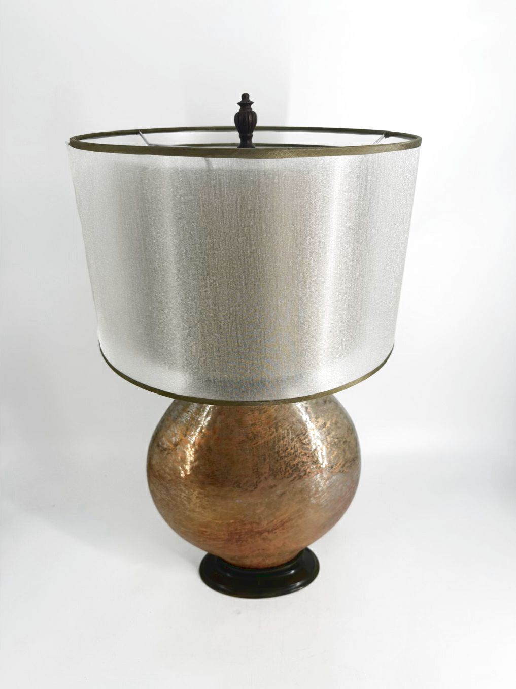 REVELATIONS Gold & Brown Orb Lamp w/ Gray Shade
