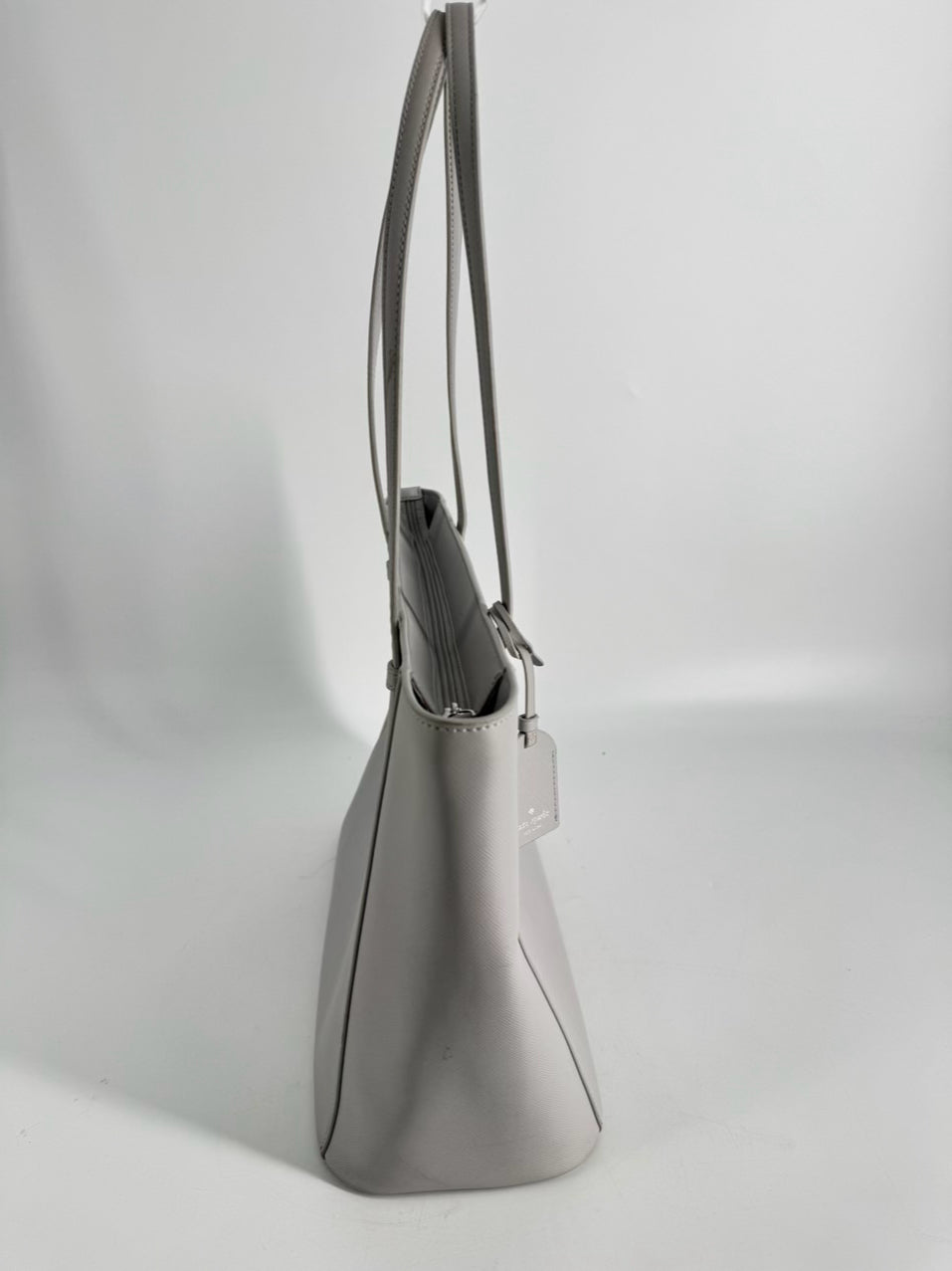 KATE SPADE Gray Leather Tote Bag