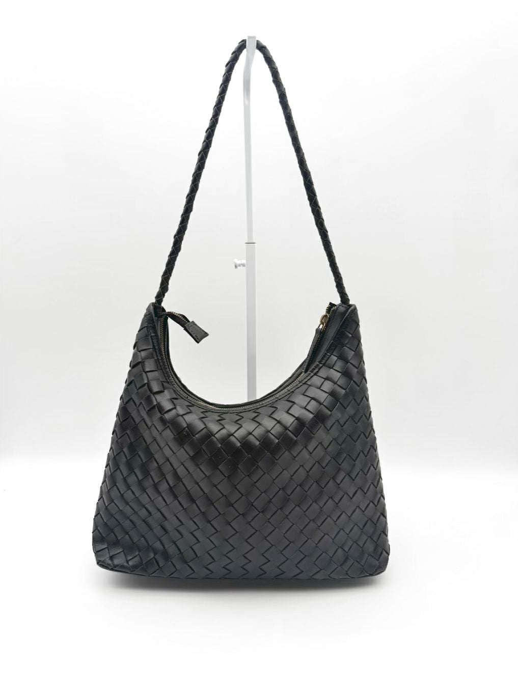 BEMBIEN Black Leather Woven Purse