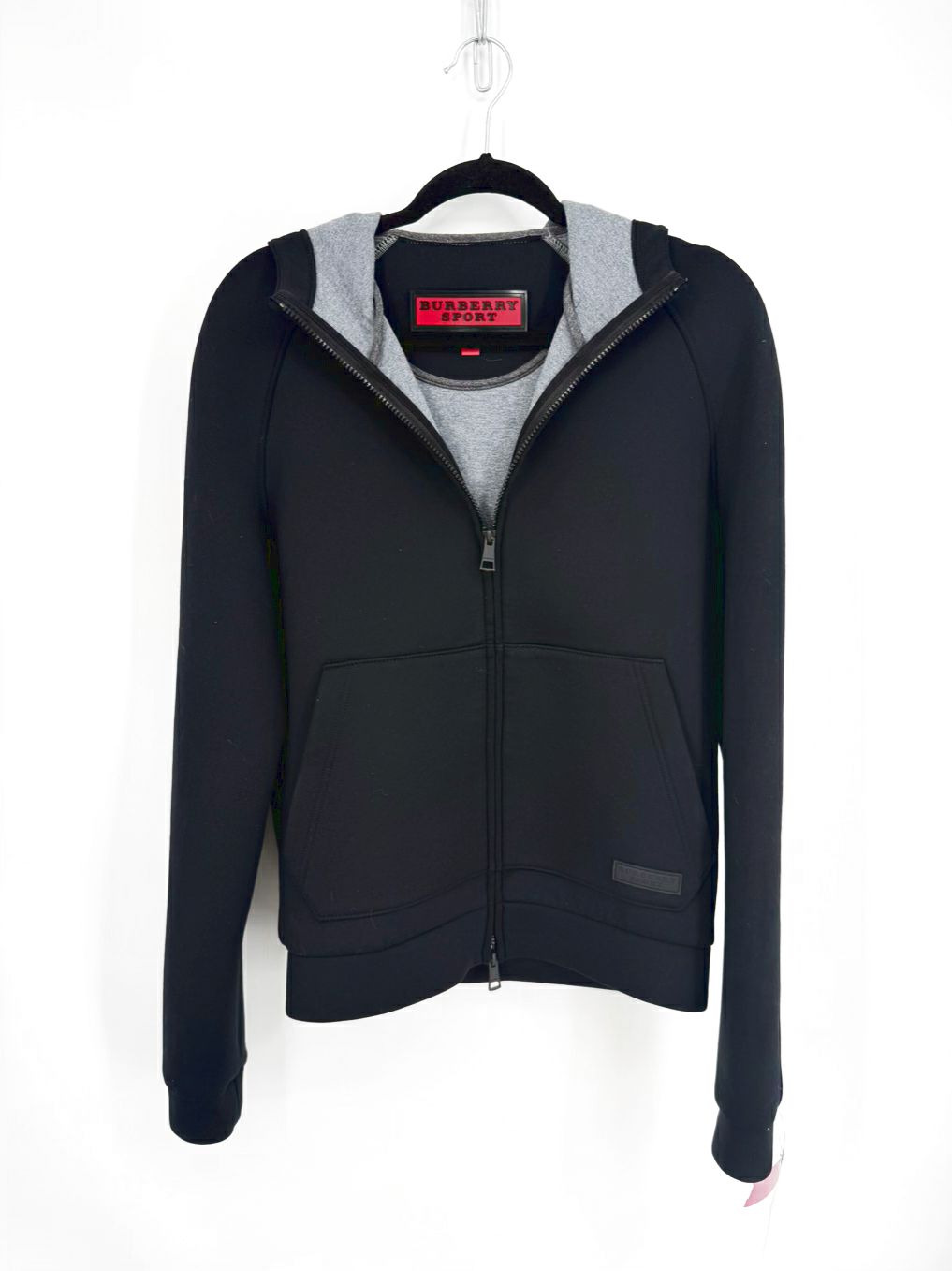 VINTAGE BURBERRY SPORT Men's Size M Black Zip Up Hoodie
