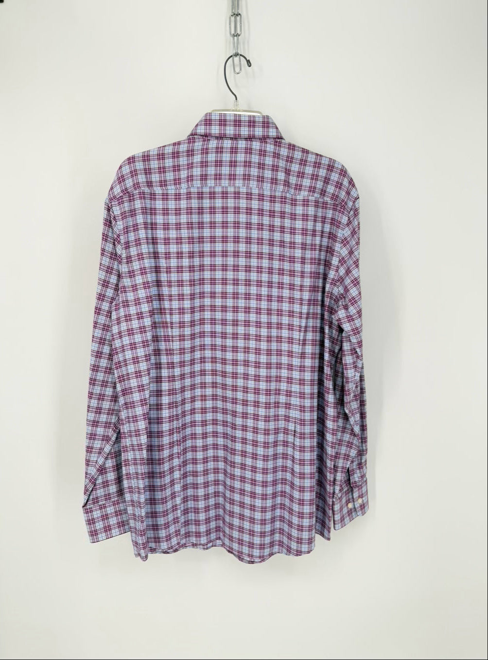 BOSS HUGO BOSS Size 34/35 Purple & Blue Long Sleeve Shirt NWT
