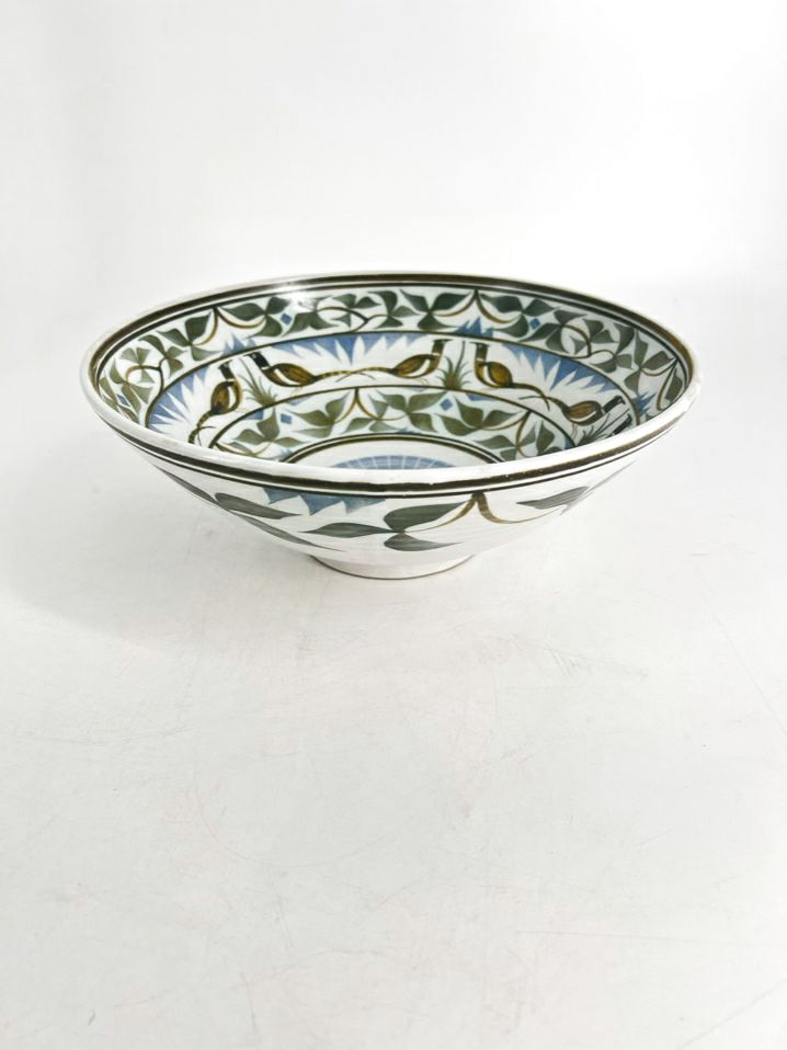 ENGLAND Blue & Green Birds Bowl