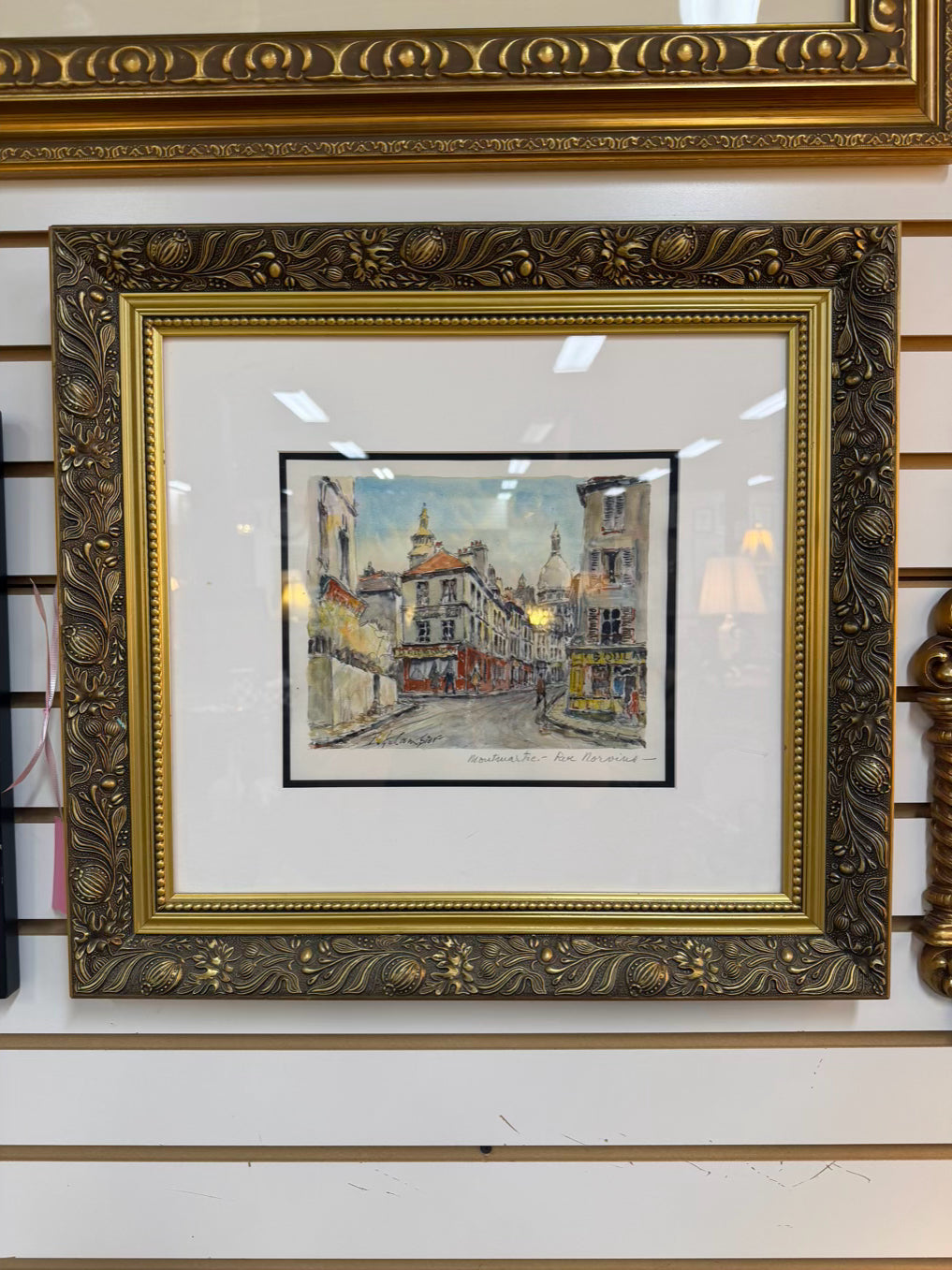 Montmartre-Rue Norvin Vinci Paper Framed Watercolor Print