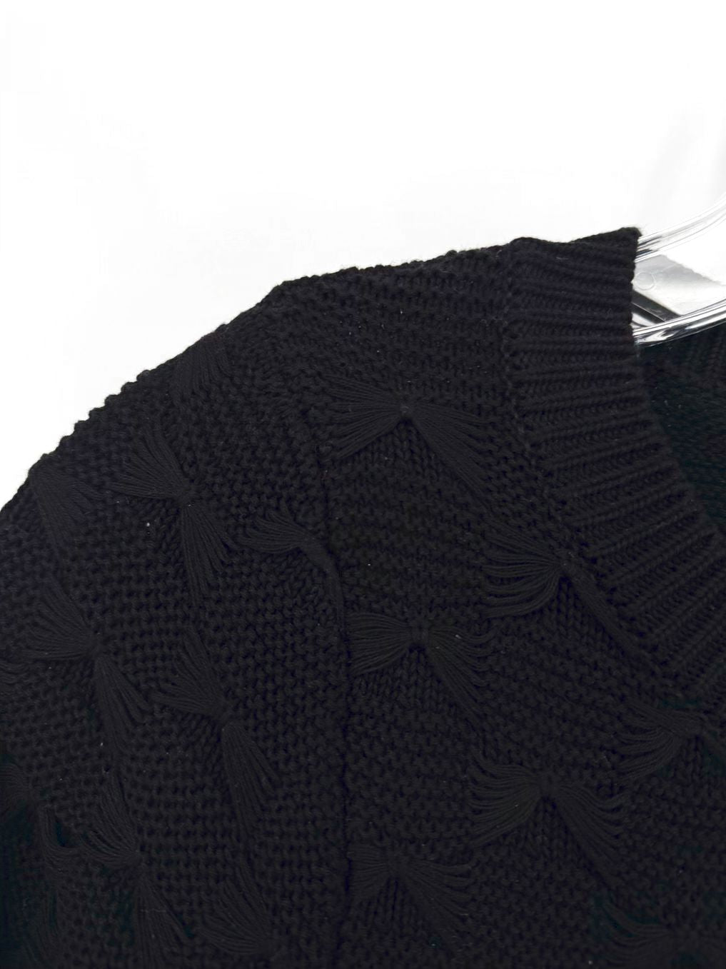 ALLISON Wmn's Size XS Black Knit Short Sleeve Cardigan NWT