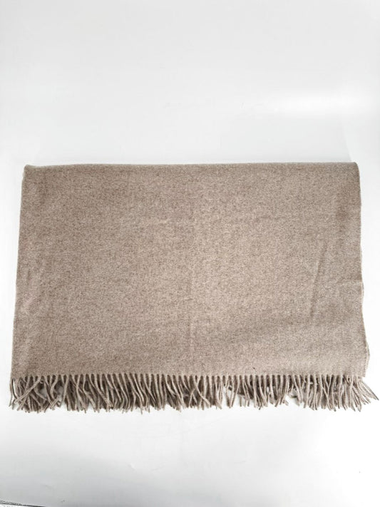 NATUZZI Light Tan Cashmere Afghan
