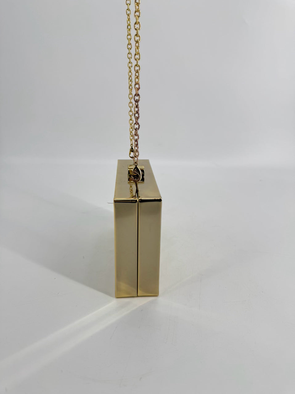 SONDRA ROBERTS Metal Gold Tone Abstract Evening Bag