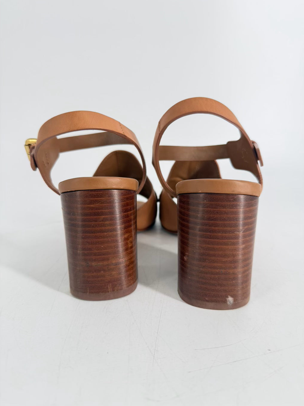 SEE BY CHLOE Size 38.5 Chestnut Leather Heels