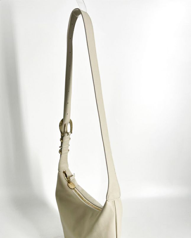 NATALIE BORTON Cream Faux Leather Crossbody Bag NWT