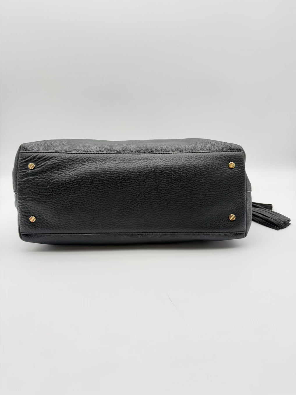 TORY BURCH Black Leather Monogram Purse